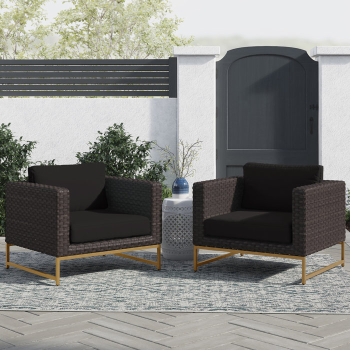 Joss and Main Savion Patio Chair with Cushions