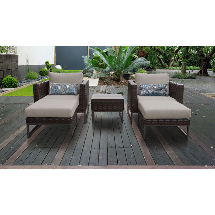 Joss and Main Nauvoo 5 Piece Seating Group with Cushions