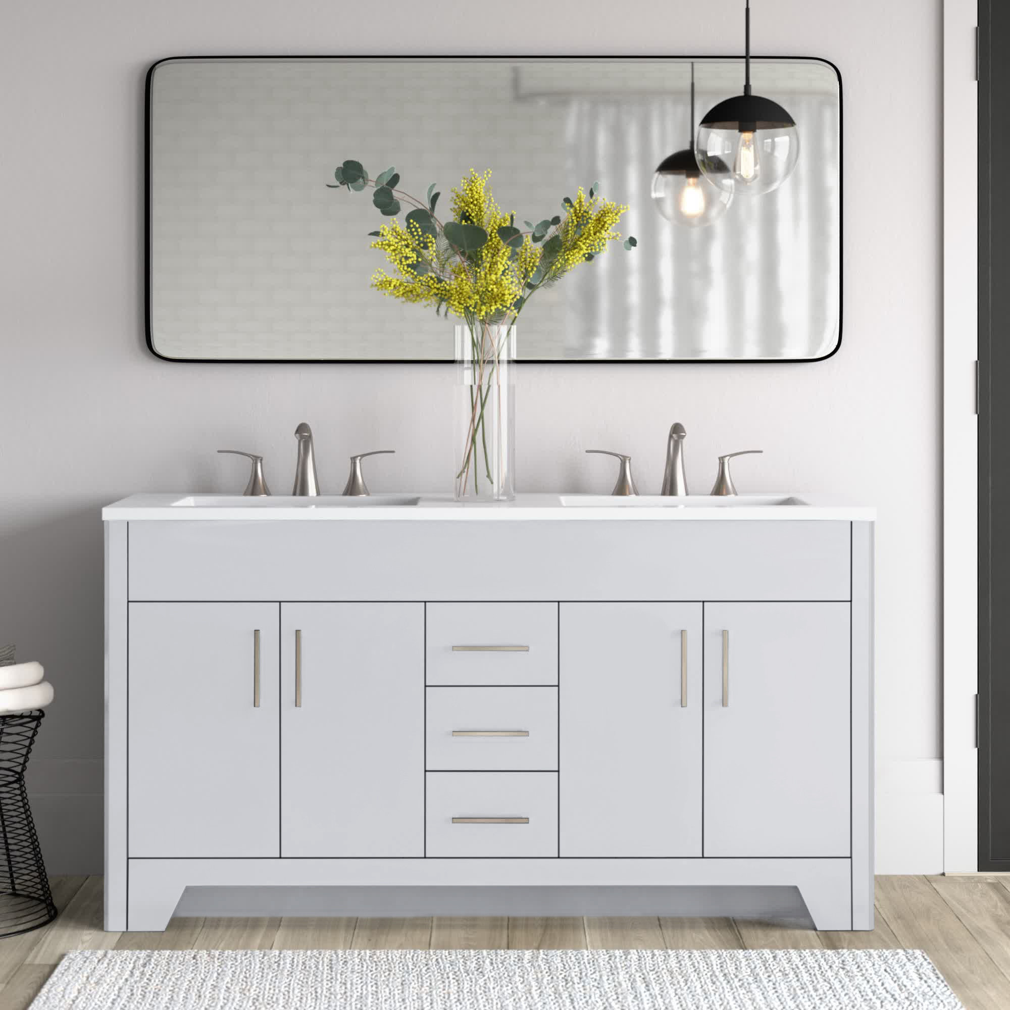 Mercury Row Meinhardt 60 Double Bathroom Vanity Set Reviews Wayfair