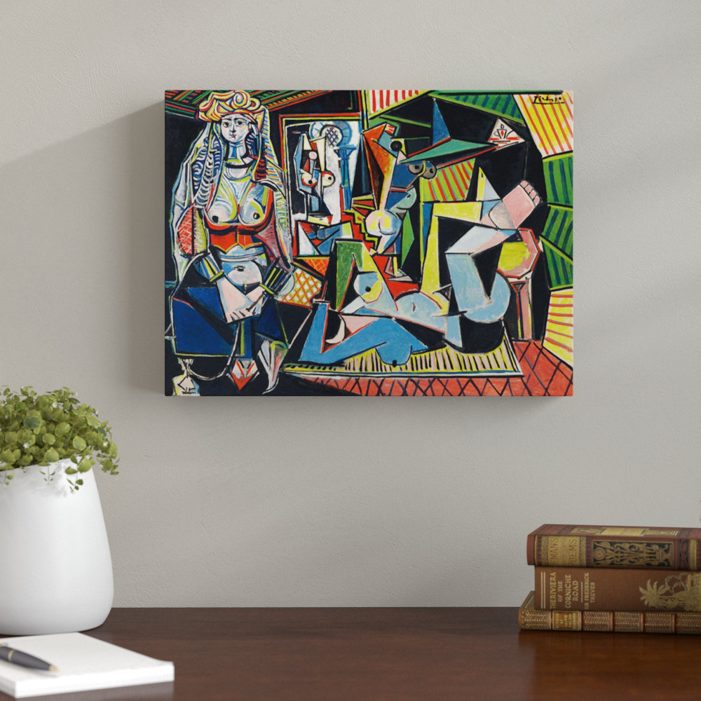 Happy Larry Les Femmes D Alger Version O By Pablo Picasso Painting Print On Wrapped Canvas Reviews Wayfair Co Uk