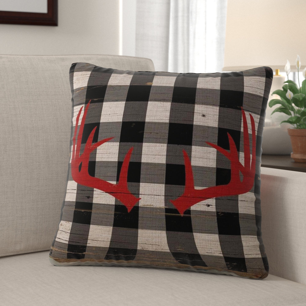 antler throw pillow