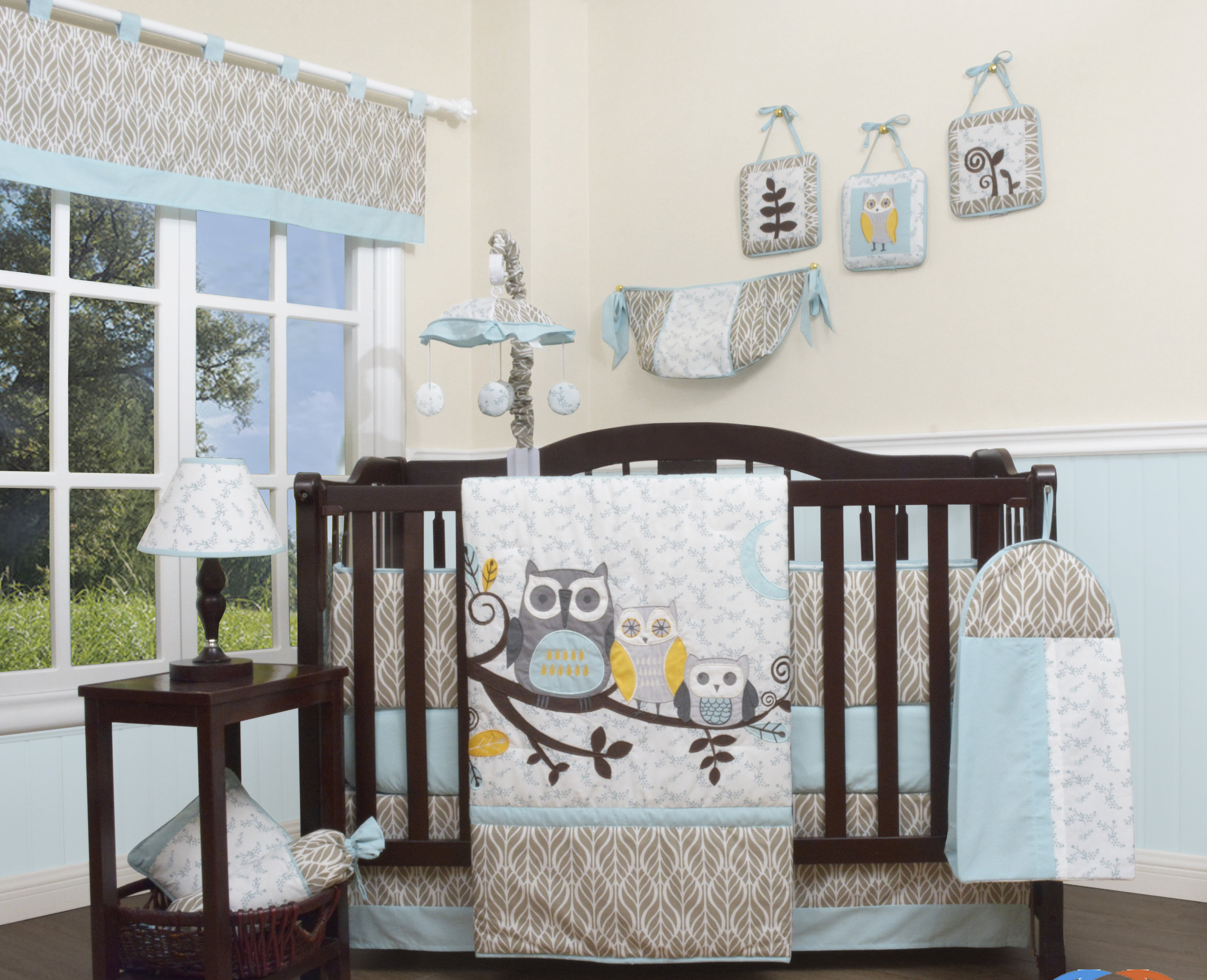 owl crib set