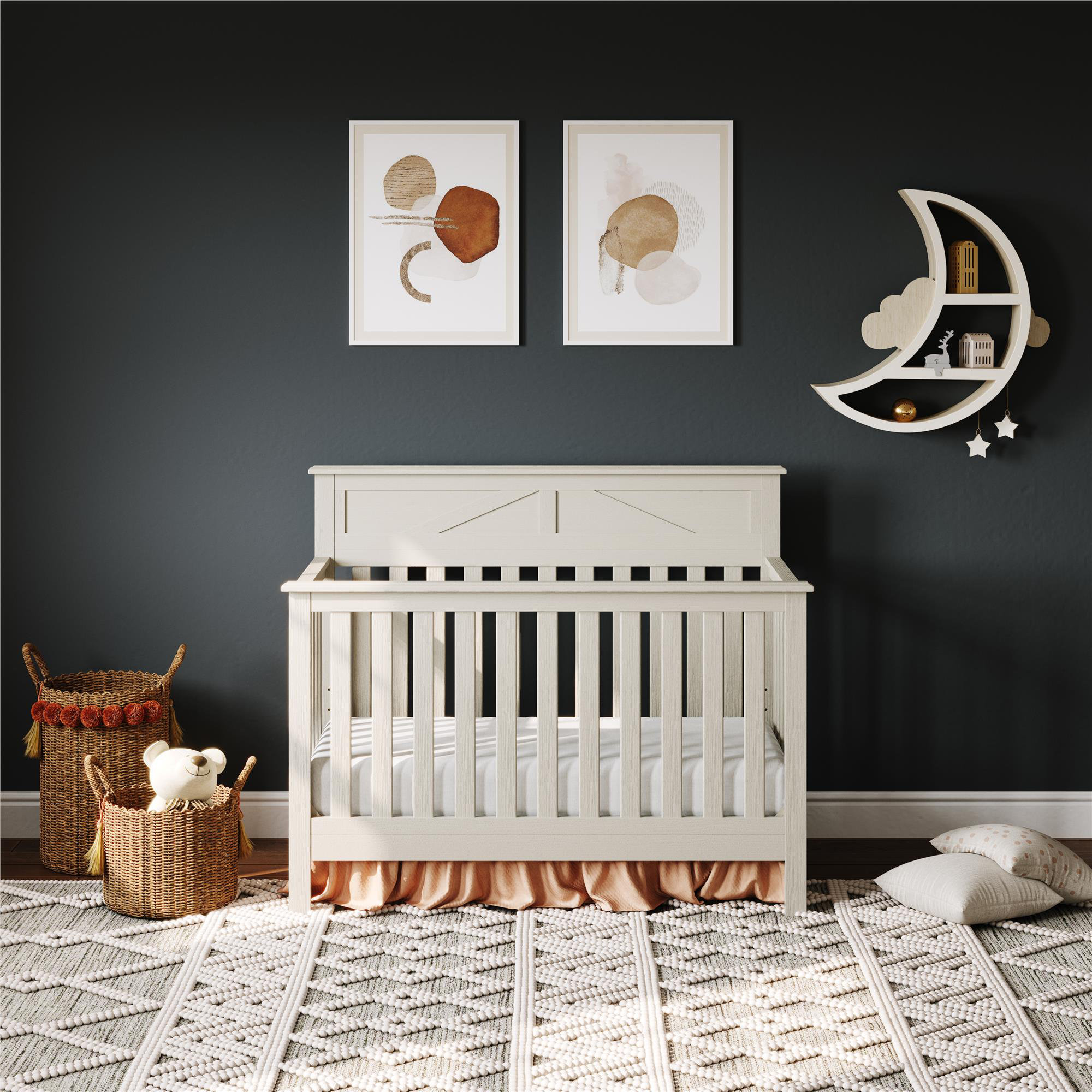 rustic convertible crib