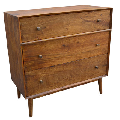 Okehampt 3 Drawer 36" W Solid Wood Dresser by Joss and Main