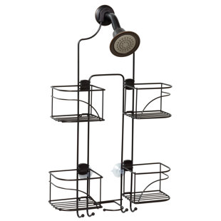 Bronze 15.98 x 6.46 x 12.99 iDesign Classico Handheld Hose Hanging Shower Organizer