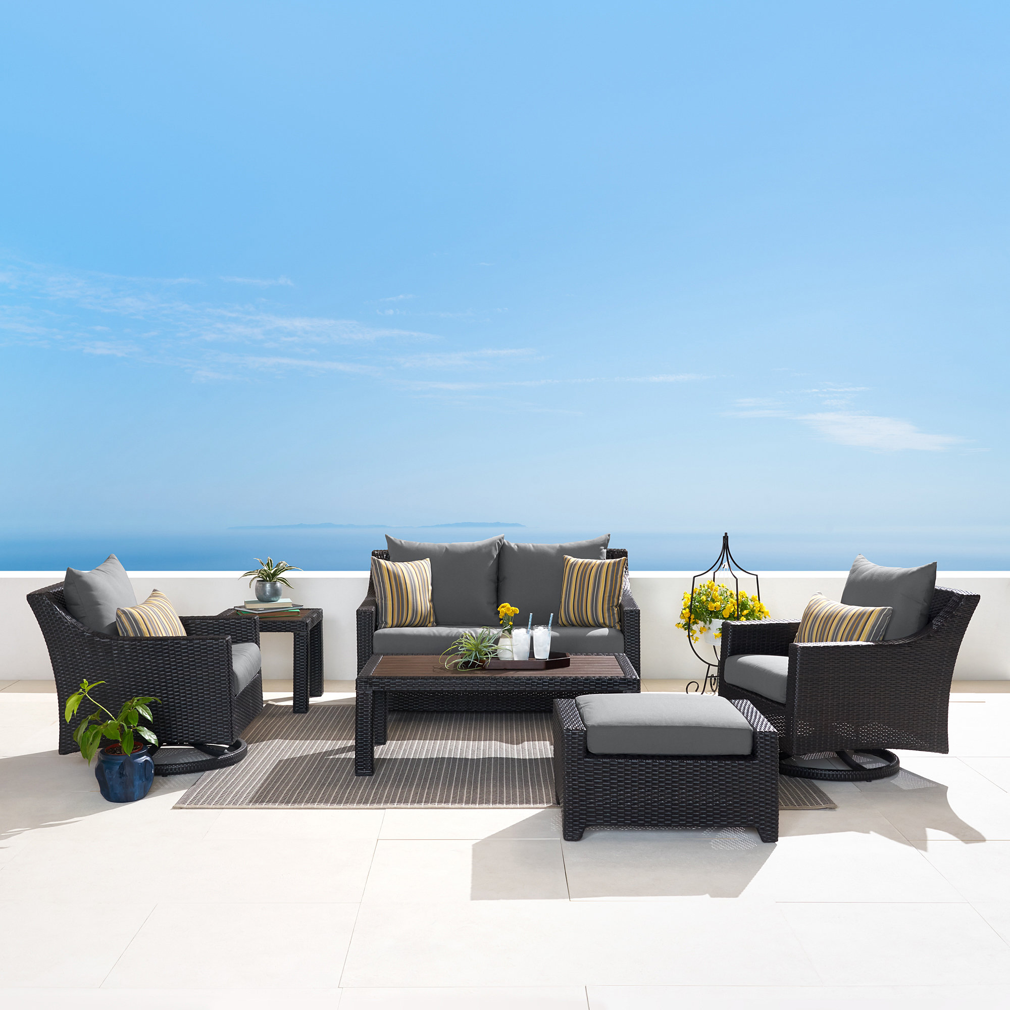 northridge 5 piece conversation set with cushions