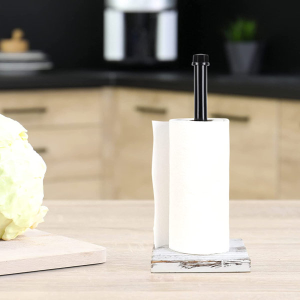 Farmhouse Countertop Dispenser w/ Non-Slip Base for Kitchen & Bathroom Home Acre Designs Paper Towel Holder 