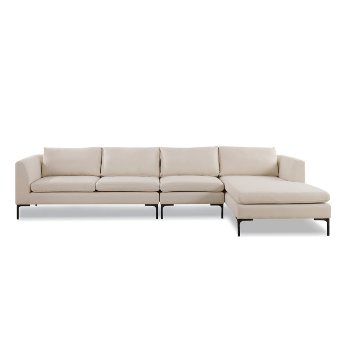 Joss and Main Nicastro 131.5" Wide Modular Sofa & Chaise