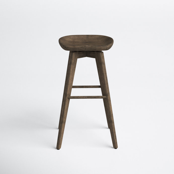 Joss and Main Niles Parawood Swivel Bar Stool