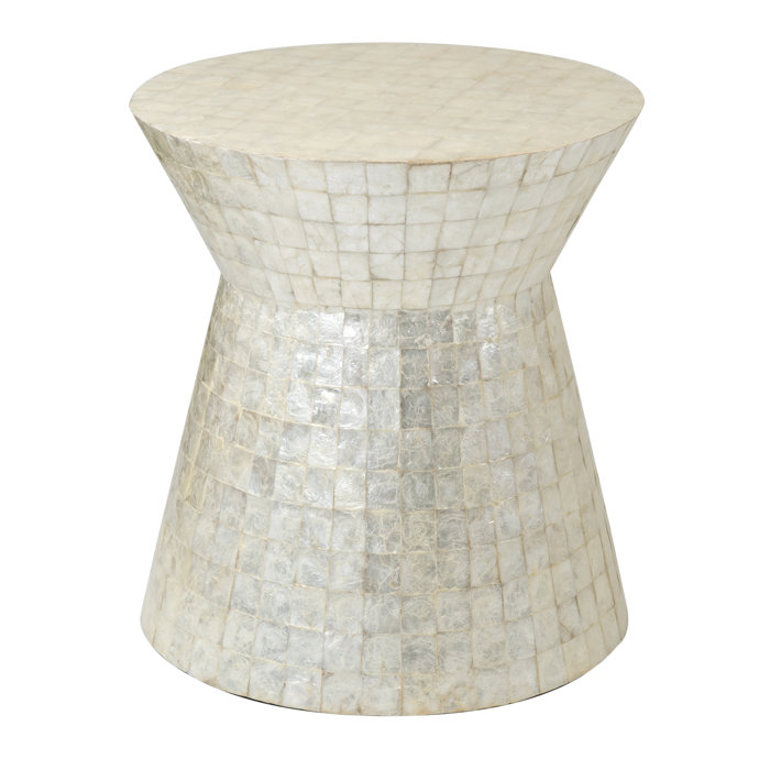Joss and Main Capiz Shell Drum End Table