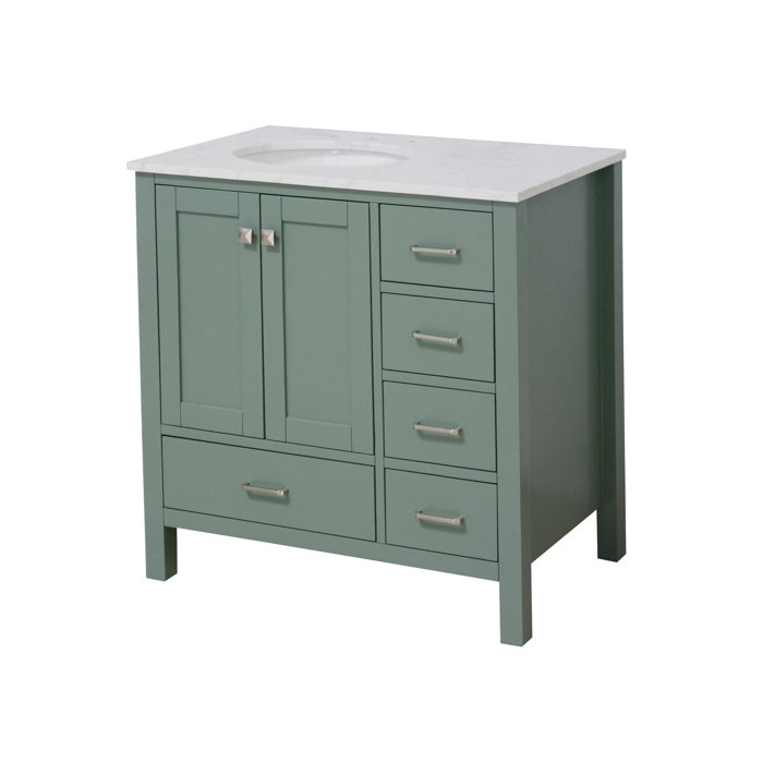 Joss and Main Matias Full Cabinet 36" Single Bathroom Vanity Set