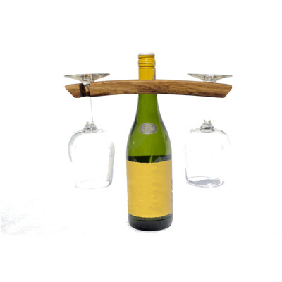 Rishel 1 Bottle Tabletop Wine Bottle & Glass Rack