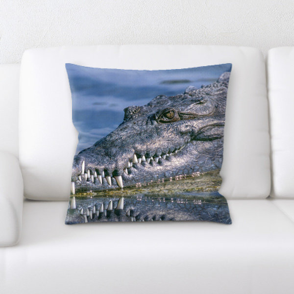 alligator throw pillow