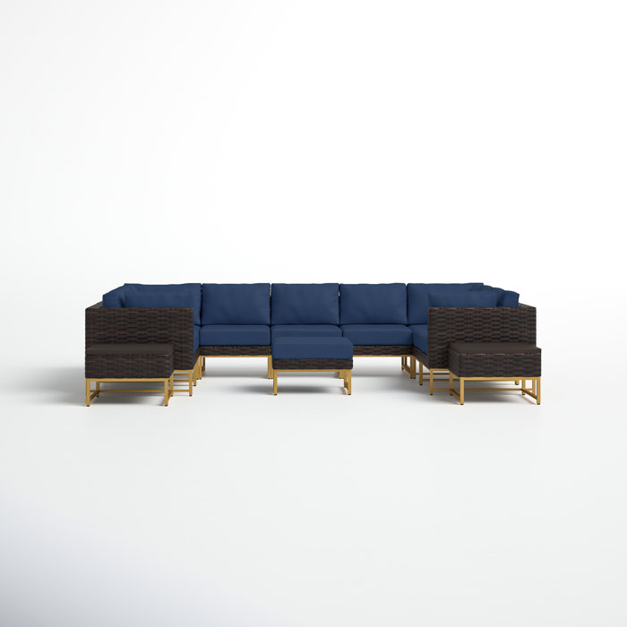 Joss and Main Nauvoo 12 Piece Sectional Seating Group with Cushions