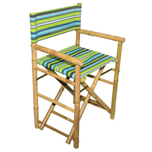 Bamboo54 Folding Director Chair with Cushion (Set of 2)