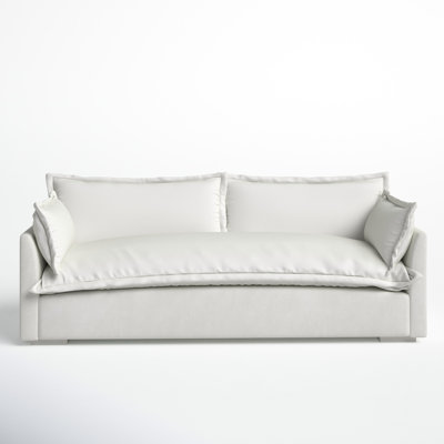 Lewter 84.3" Velvet Square Arm Sofa with Reversible Cushions by Joss and Main