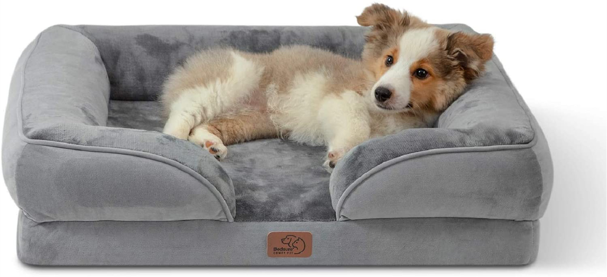 covered dog bed medium