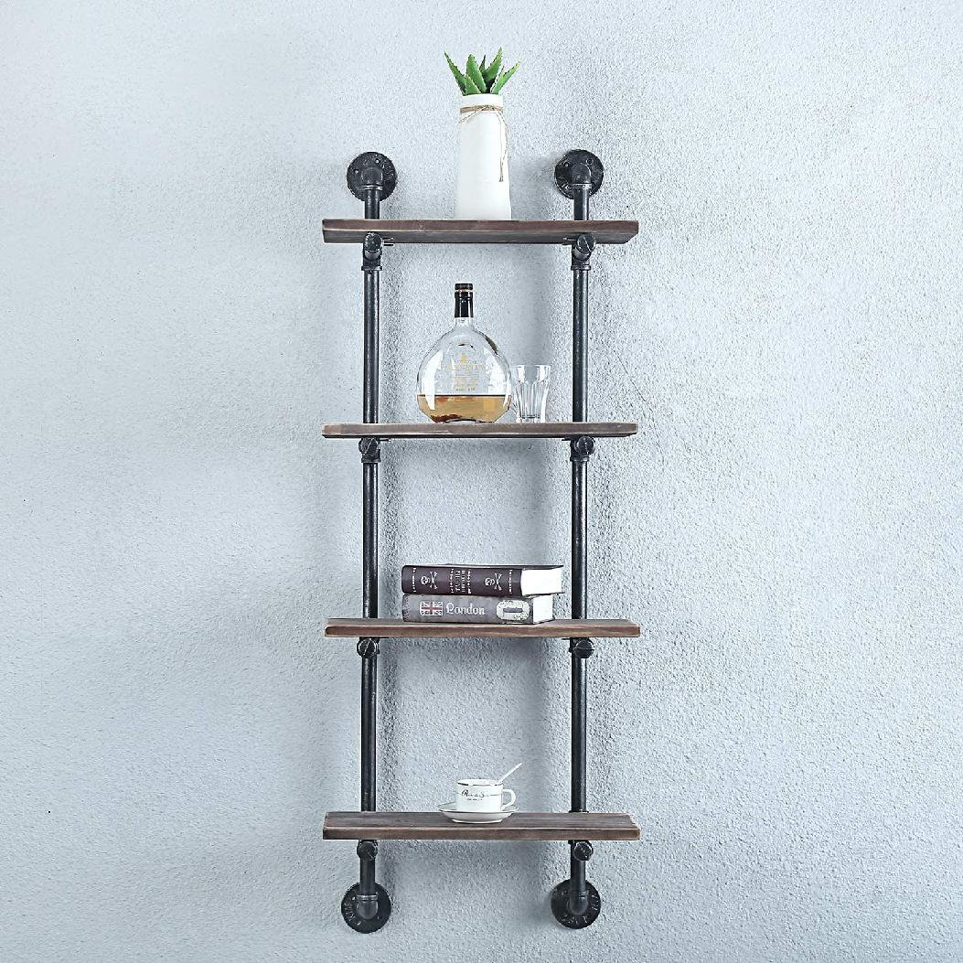 Rosalind Wheeler Industrial Metal Floating Shelves Wall Mounted, Wall