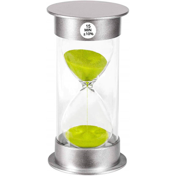 15 Minutes Sand Hourglass Time Clock White & Yellow Light Creative Sensor Light