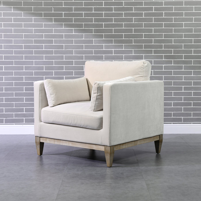 Joss and Main Eila 36" W Velvet Armchair