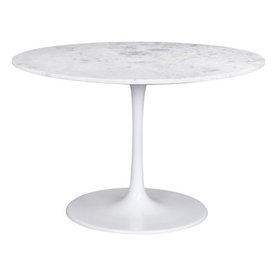 Peterson Counter Height 47" Genuine Marble Pedestal Dining Table by Joss and Main