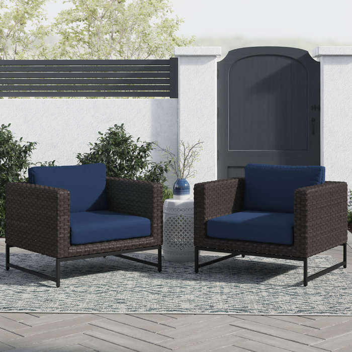 Joss and Main Savion Patio Chair with Cushions