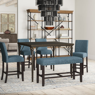 haysi 2 person bar height dining set greyleigh