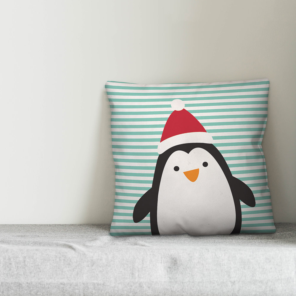 penguin throw pillow