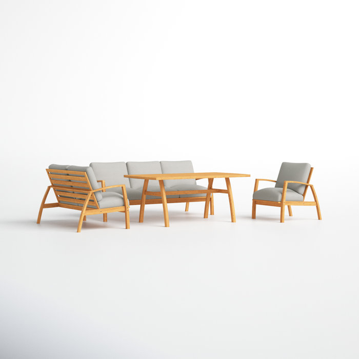 Joss and Main Sean 4 Piece Sofa Seating Group with Cushions