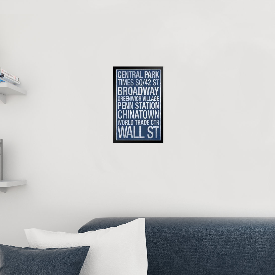 Subway New York City White Poster 12x18 inch