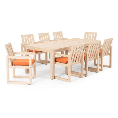 Moraine Rectangular 8 -  Person 87" Long Dining Set with Cushions by Joss and Main