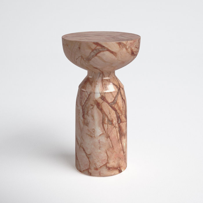 Joss and Main Jolie Concrete Pedestal End Table
