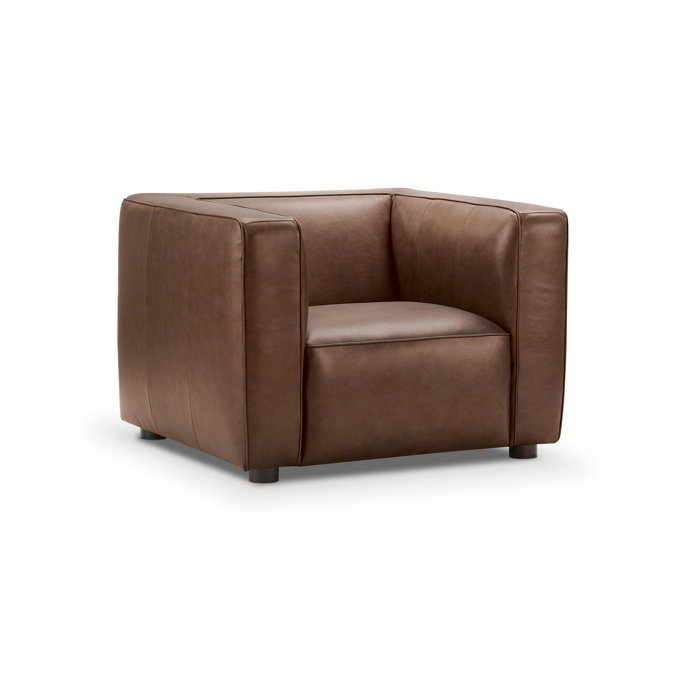 Joss and Main Sorrentino 106.68Cm Wide Top Grain Leather Armchair