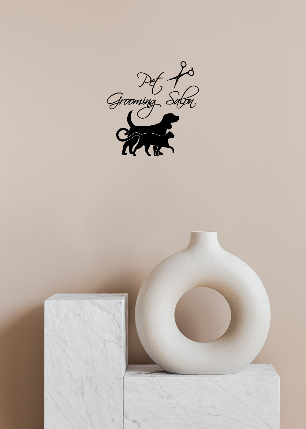 dog grooming wall decals