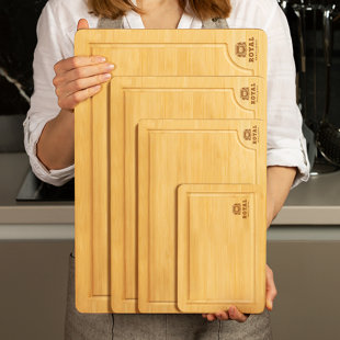 Cutbosets Organic Bamboo Cutting Board with Juice Groove