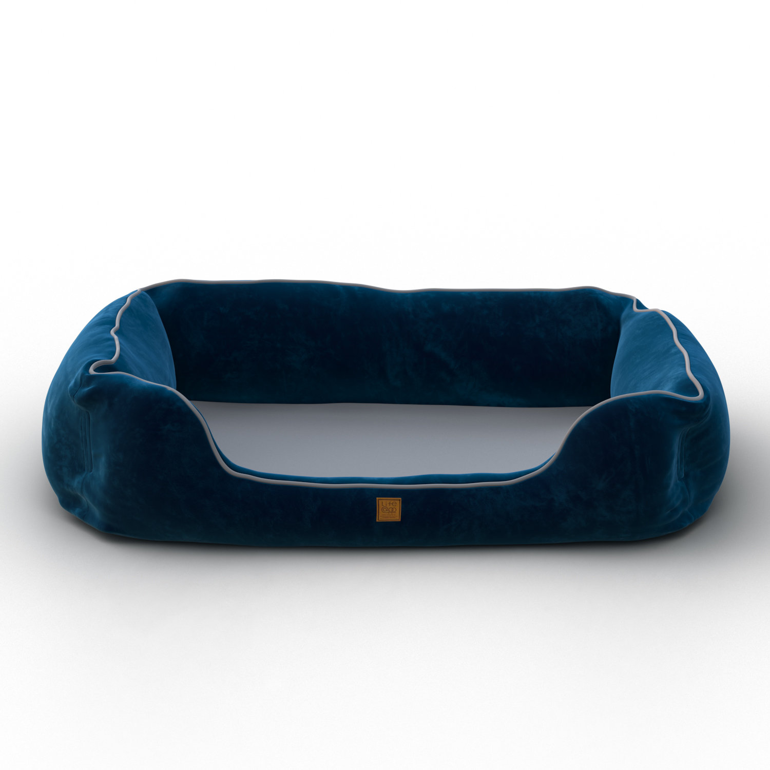 halo reversible rectangular cuddler dog bed