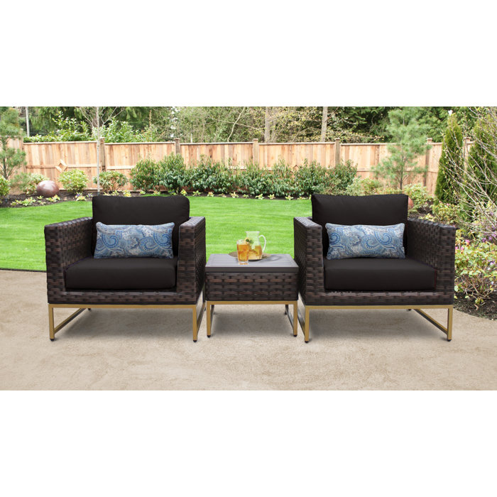 Joss and Main 3 Piece Seating Group with Cushions