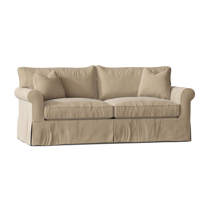 Wayfair Custom Upholstery Amari 84" Rolled Arm Slipcovered Sofa