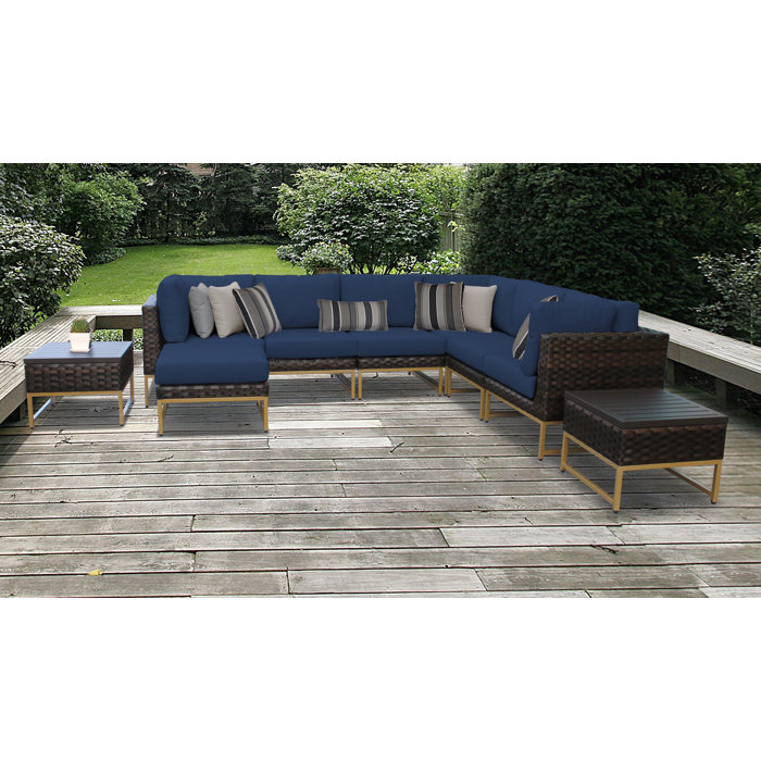 Joss and Main Nauvoo Wicker/Rattan Seating Group with Cushions