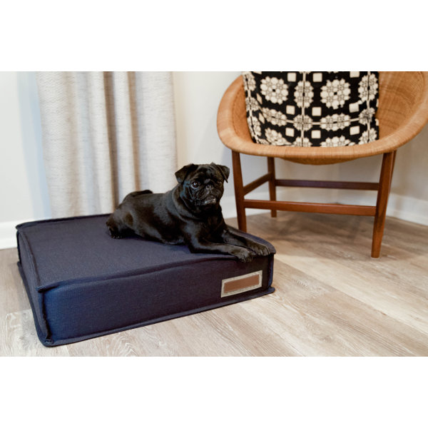 Pug Dog Cushion Bed With Filling Included 60 x 48 Cm Removable Cover 