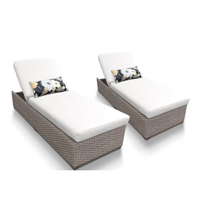 77" Long Reclining Chaise Lounge Set with Cushions by Joss and Main