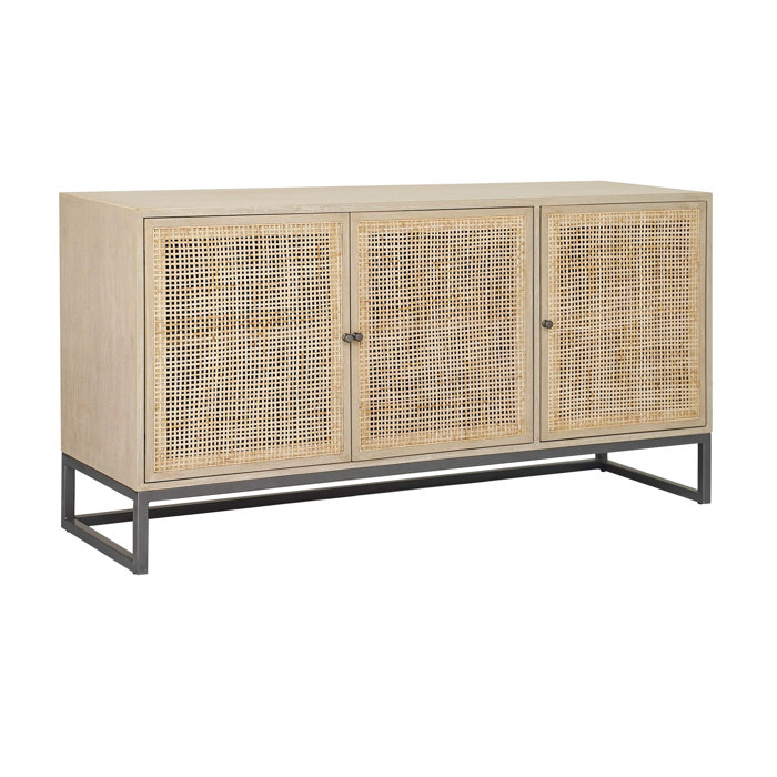 Bayou Breeze Hazle 60" Wide Solid Wood Sideboard
