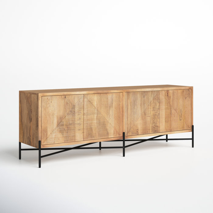 Joss and Main Manila 78" Wide Mango Wood Sideboard