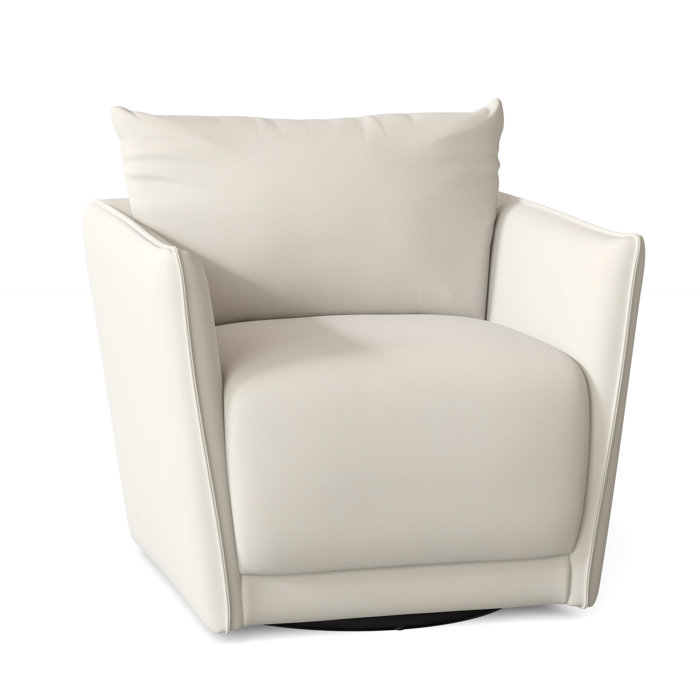 Joss and Main Gertrude 34" Wide Polyester Swivel Armchair