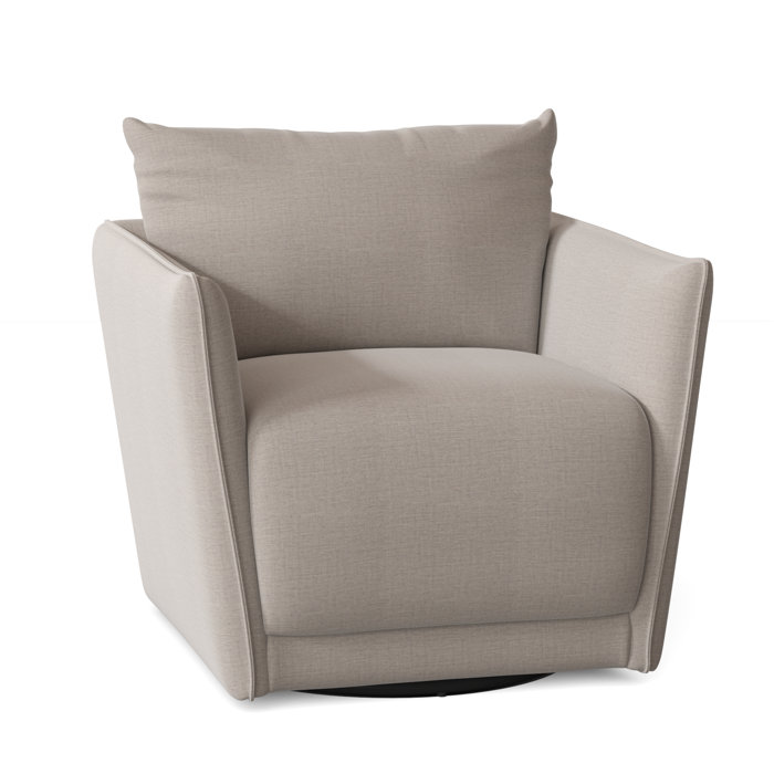 Joss and Main Gertrude 34" Wide Polyester Swivel Armchair