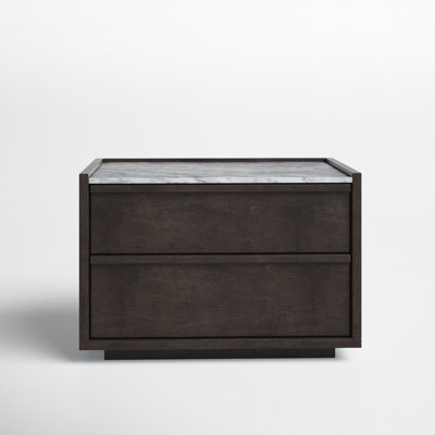 Holman 2 - Drawer Nightstand in Dark Gray by Joss and Main