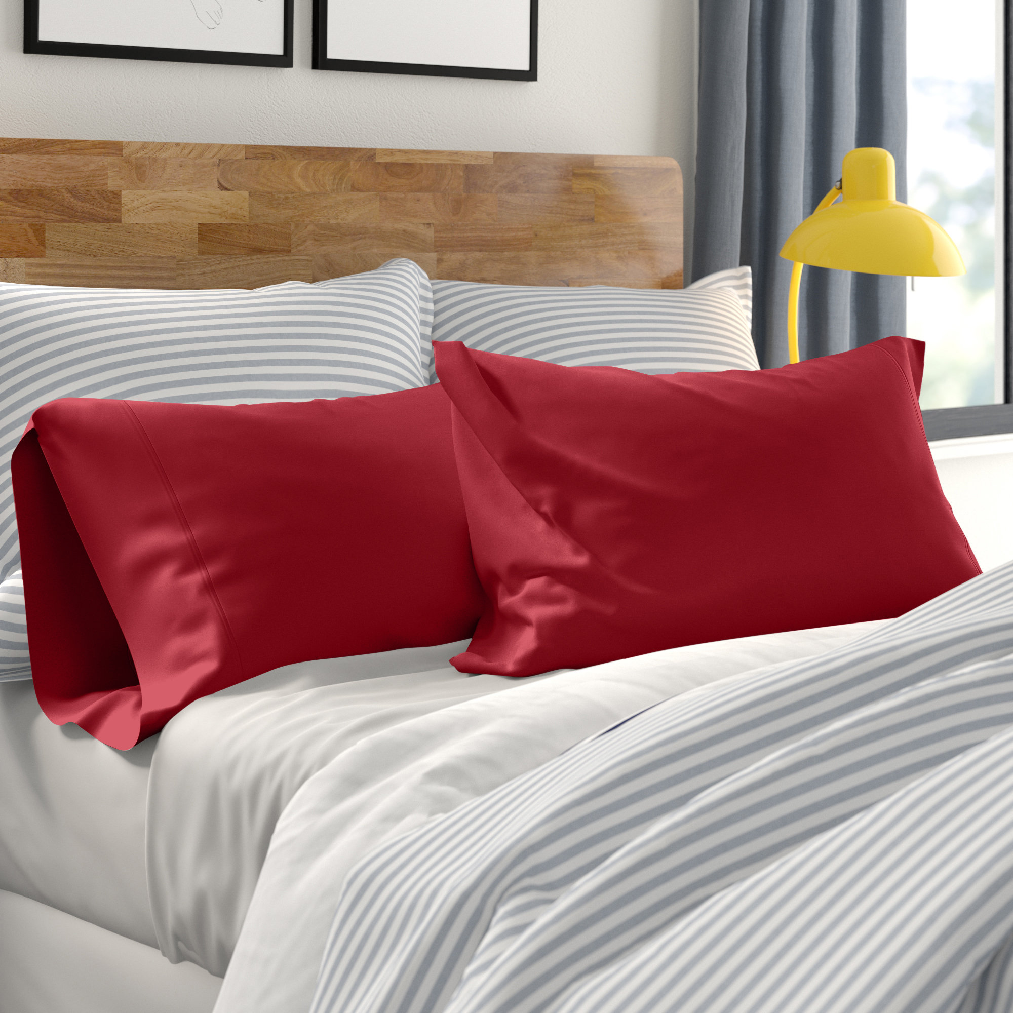 red king size pillowcases