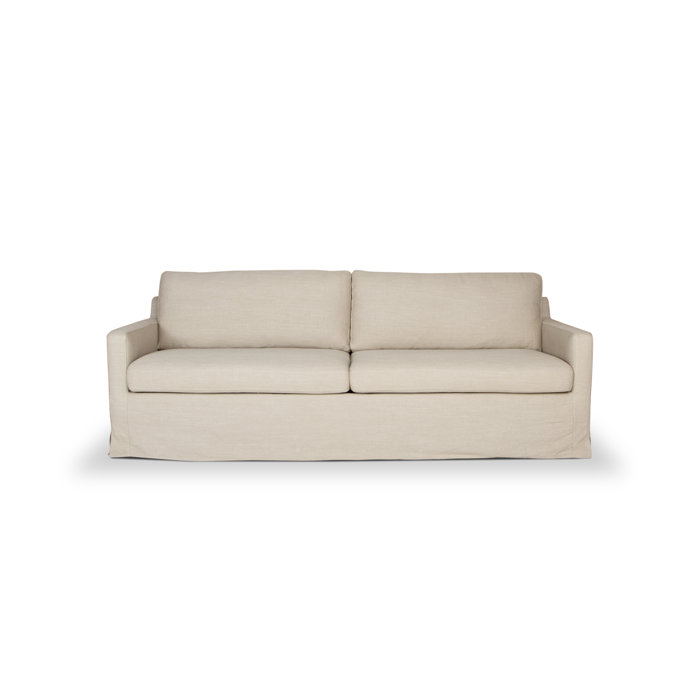 Joss and Main Swigart 86" Square Arm Slipcovered Sofa with Reversible Cushions
