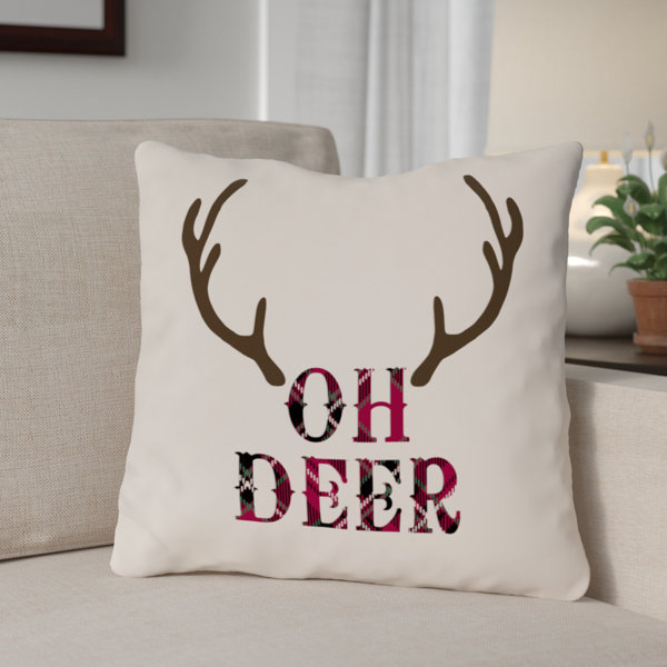 antler throw pillow