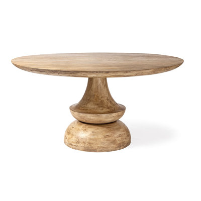 Solid Wood Pedestal Dining Table by Dakota Fields